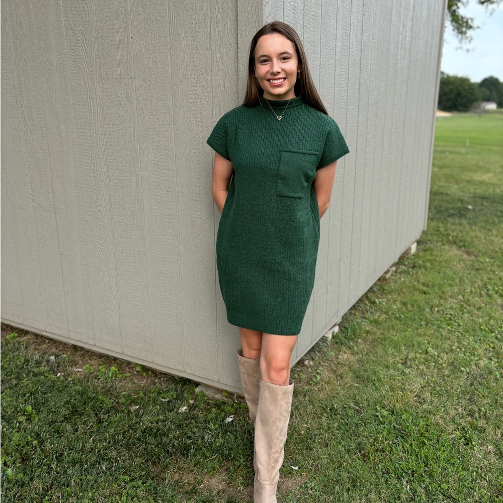 Emerald Sweater Dress